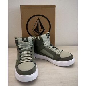 Volcom Men's Sz 7.5M Olive Green/Gray Evolve EH High Top Comp Toe Shoes